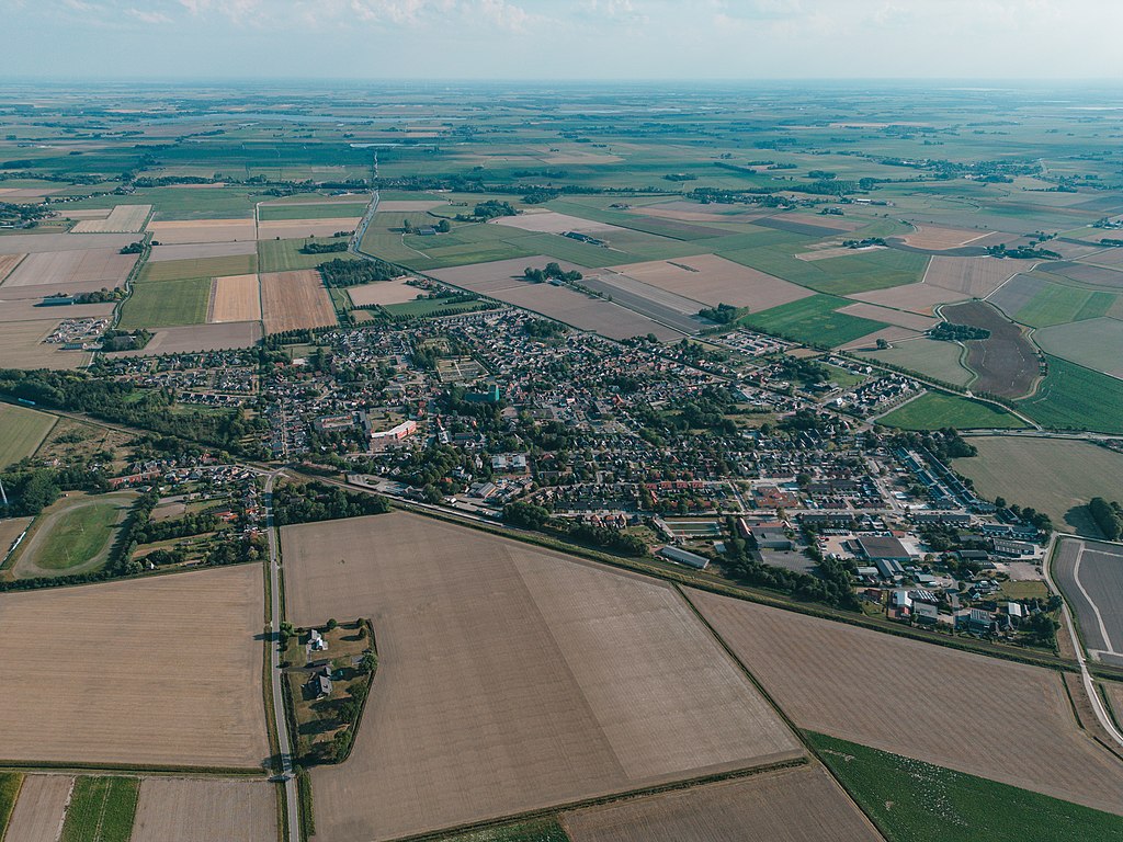 Town of Loppersum, Netherlands - prone to land subsidence.