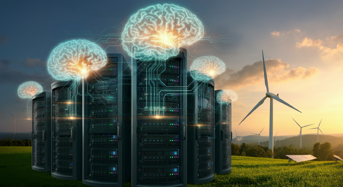euromorphic Computing might not just help bring AI to the edge, but also reduce carbon emissions at data centers. Generated by author with ImageGen 3.