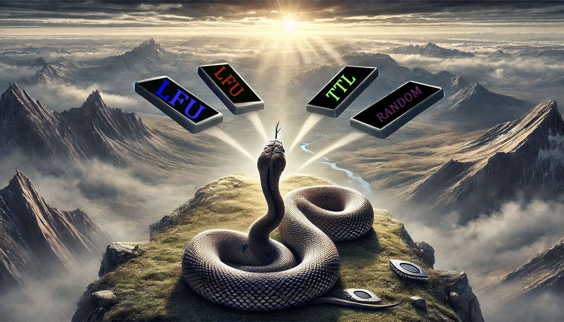 Python choosing a caching strategy (image by ChatGPT + amateuristic edits by author)