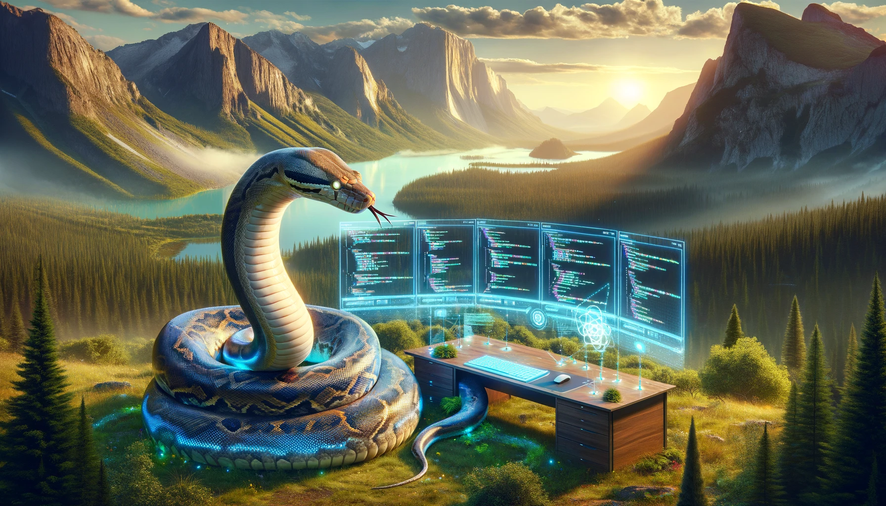 Programming with a view (image by ChatGPT)